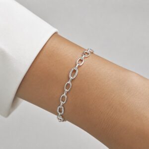 Jonc Maille Marine Pavé