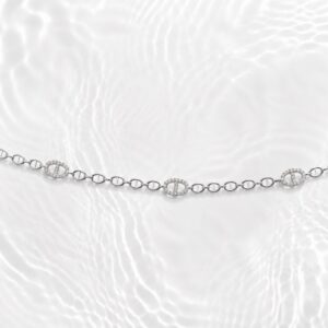 Bracelet Maille Marine Trio Pavé