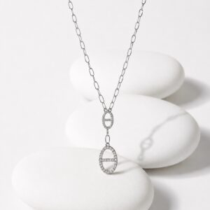 Collier Chute Maille Marine