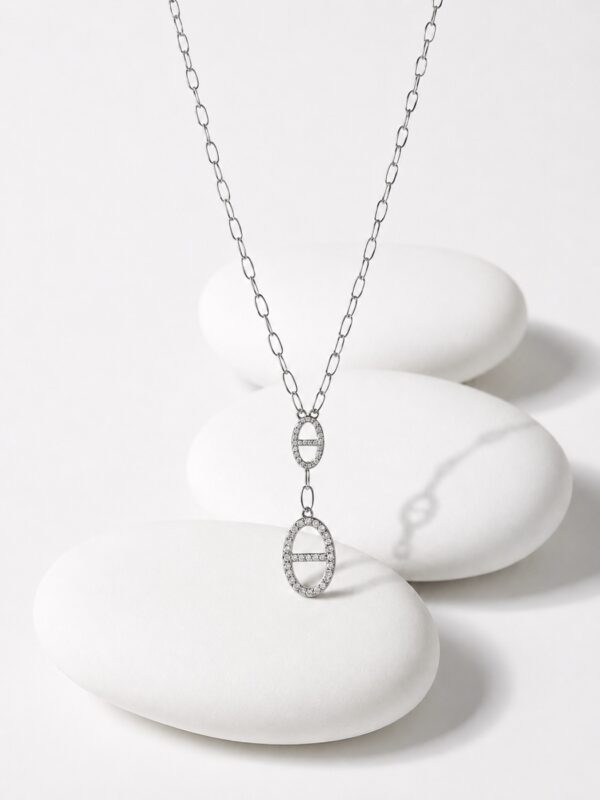 Collier Chute Maille Marine