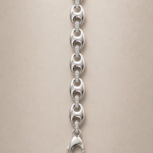 Bracelet Grain de Café Maillons Pavés