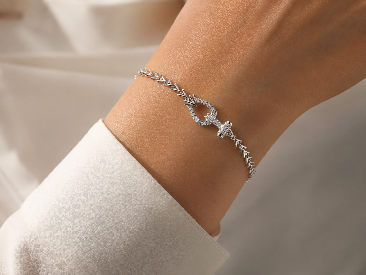Bracelet Maille Cœur