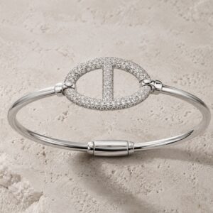 Jonc Maille Marine Pavé